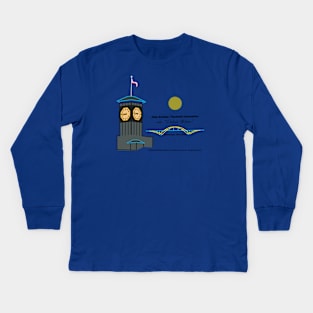 Rockwell Clock Tower • Polish Moon • MKE, WI Kids Long Sleeve T-Shirt